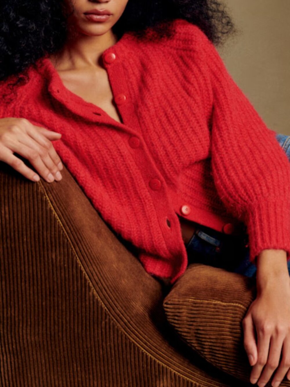 Sezane Emile Cardigan - NWT, XS, Red